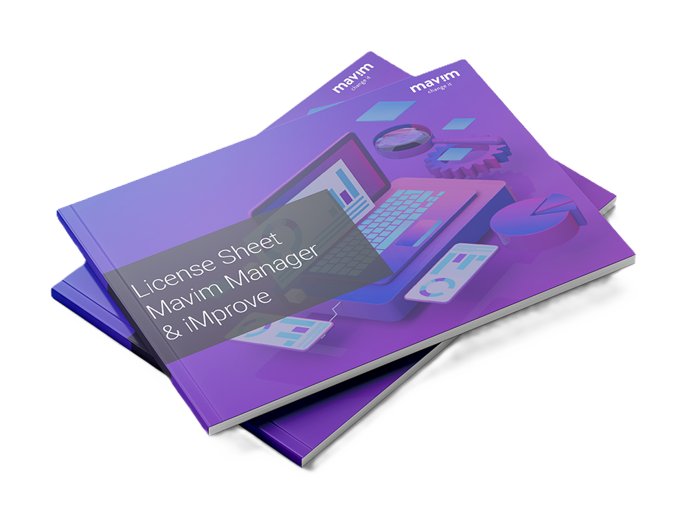 License sheet - Mavim Manager and Improve - cover
